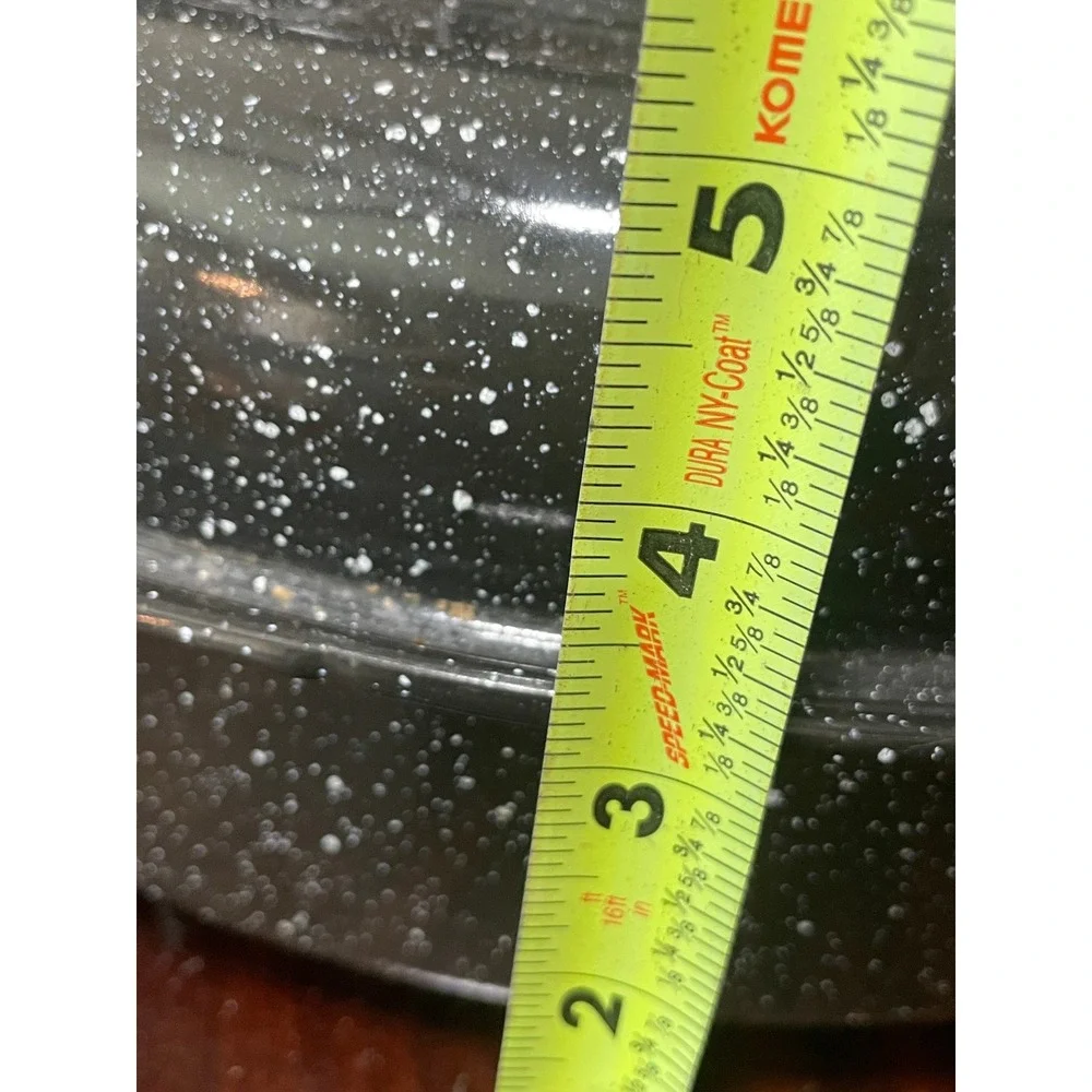 Black Speckled Enamelware Oval Roasting Pan with Lid Graniteware 13 Inch Roaster